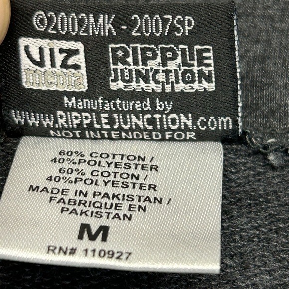 Naruto Team 7 Baseball Jersey Men's Medium Gray Button Up Ripple Junction 2007 - Picture 6 of 10